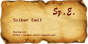 Sziber Emil névjegykártya